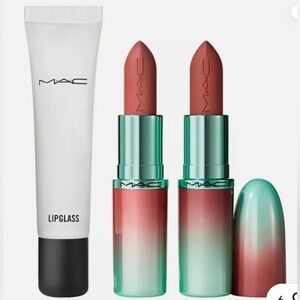 MAC Cosmetics Lipstick & Lipglass Set in Rose-Brown Satin